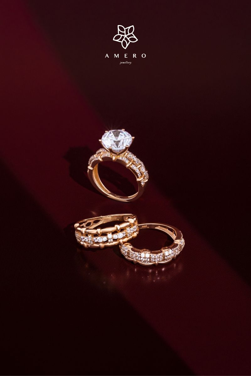 cincin couple emas putih atau rose gold